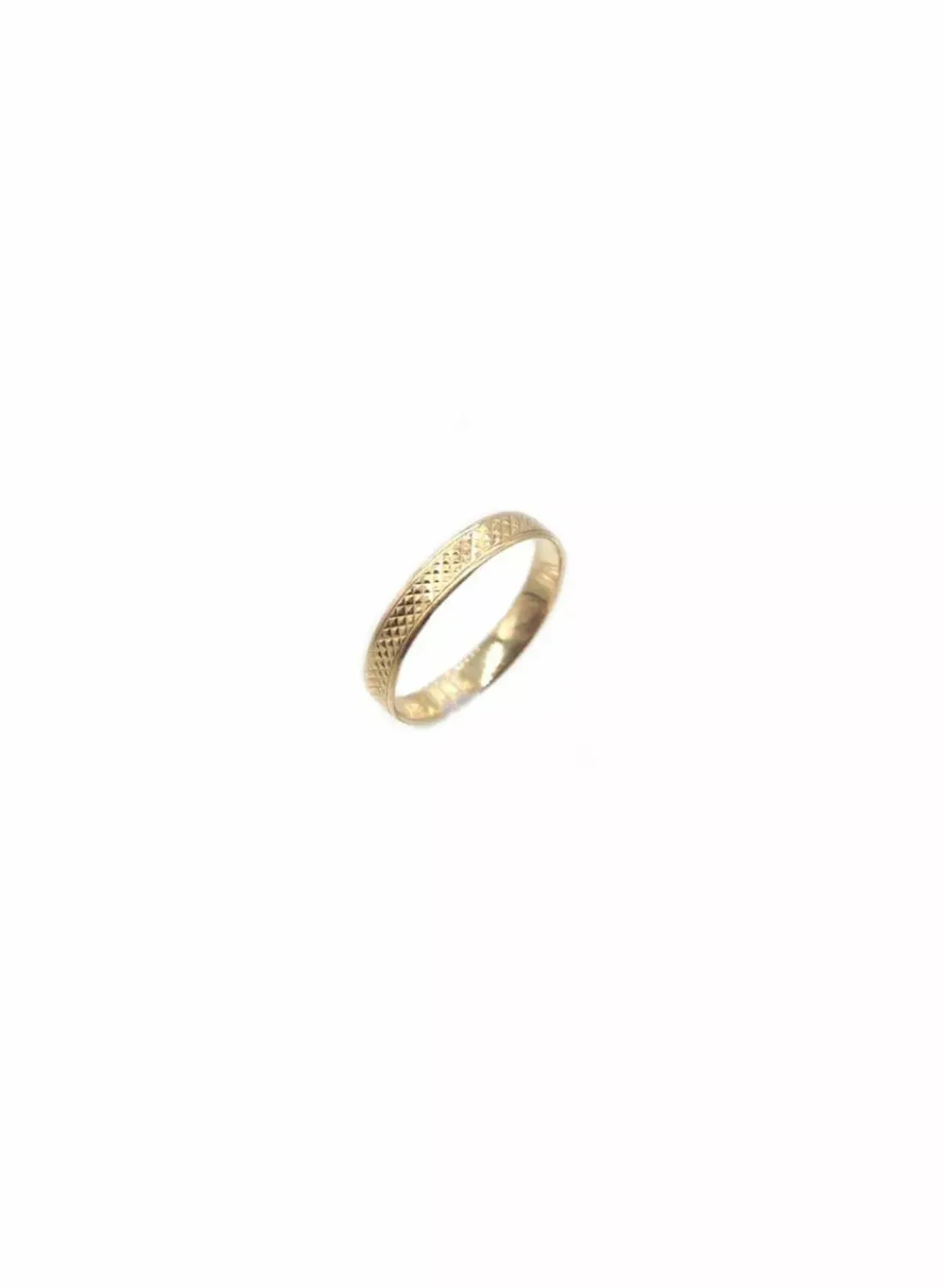 Clearance Alianza grabado rejilla oro 18k - T.12 Anillos De Oro | Anillos