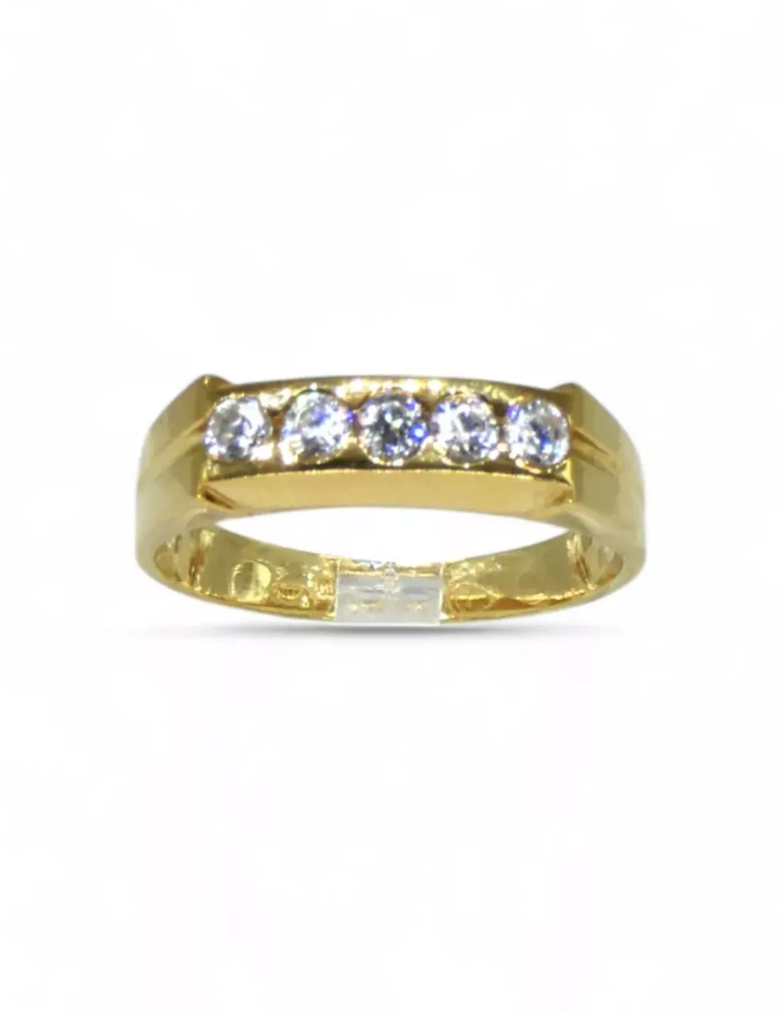 Flash Sale Anillo 5 circonitas oro 18k Anillos De Oro | Anillos