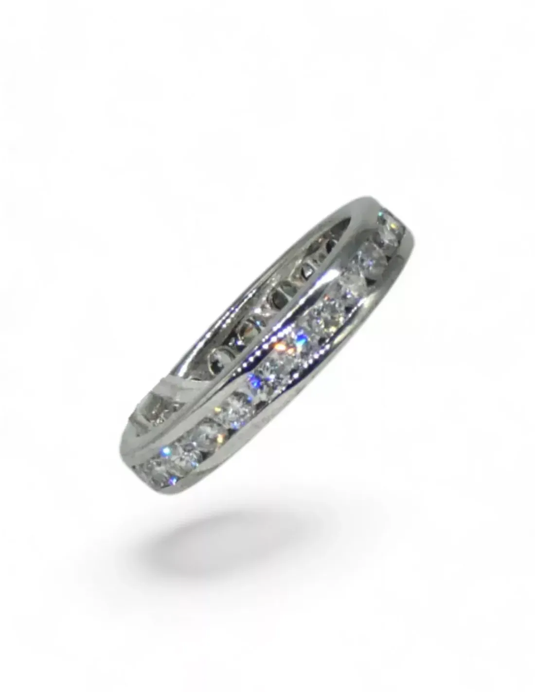 Online Anillo alrededor con diamantes oro blanco 18k - T.12 Anillos De Oro | Anillos