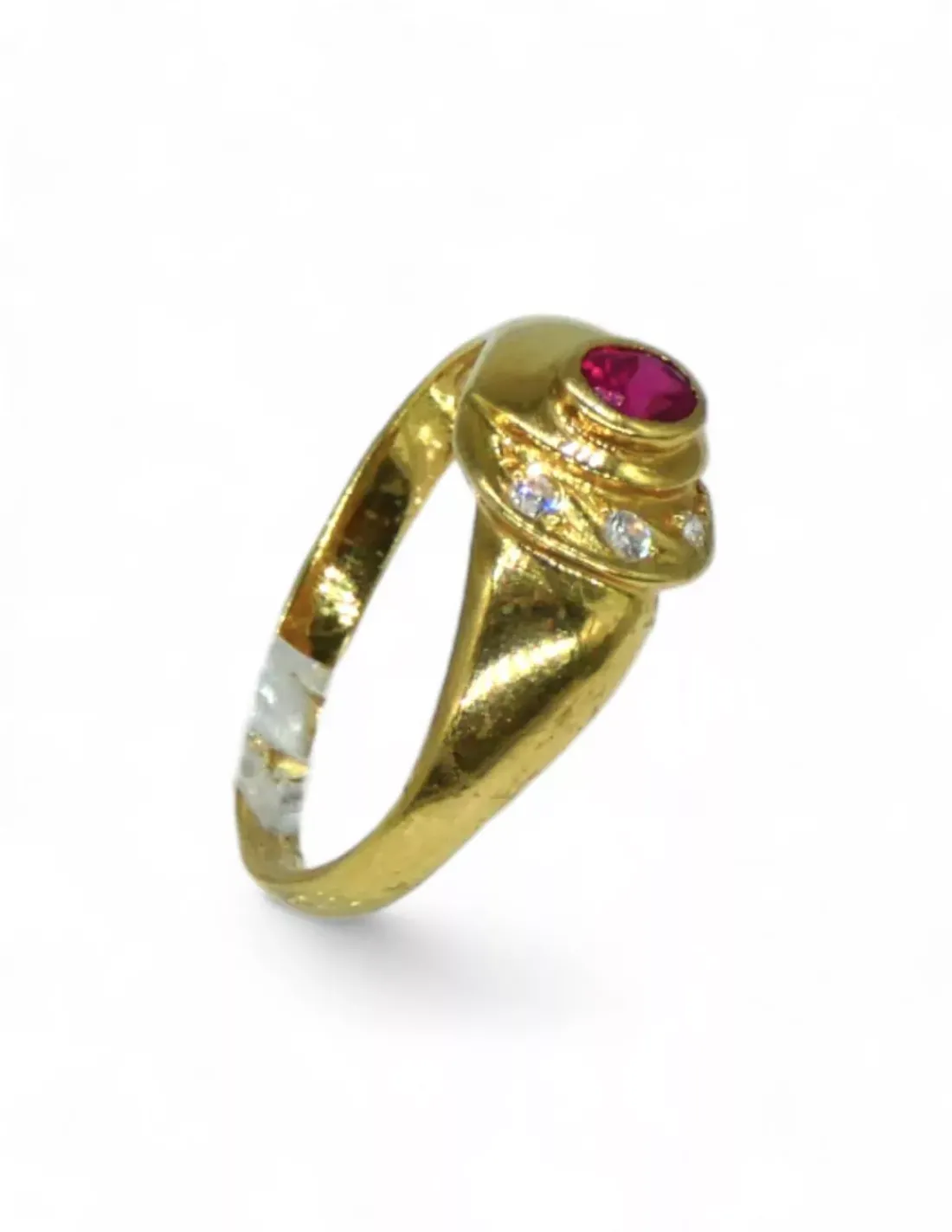 Store Anillo circonitas labrado oro 18k - T.12 Anillos De Oro | Anillos