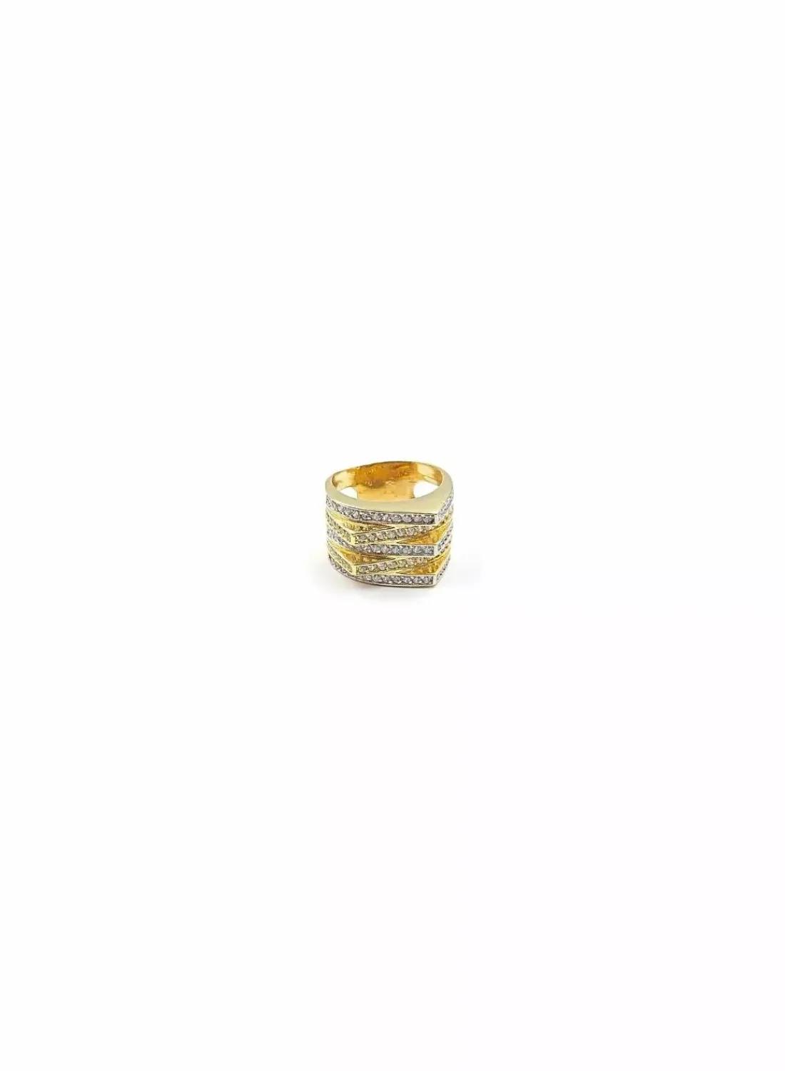 Hot Anillo circonitas oro 18k - T.19 Anillos De Oro | Anillos