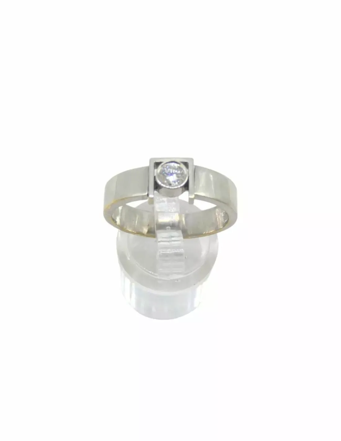 Store Anillo con diamante 0.48ct oro blanco 18k - T.22 Anillos Con Brillantes | Anillos De Oro