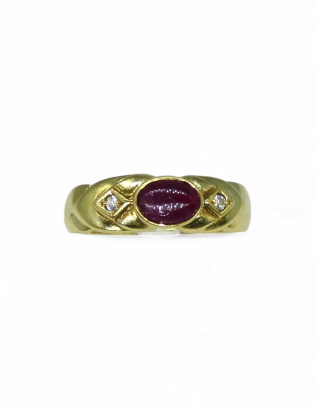 Cheap Anillo con piedra roja oro 18k - T.14 Anillos De Oro | Anillos