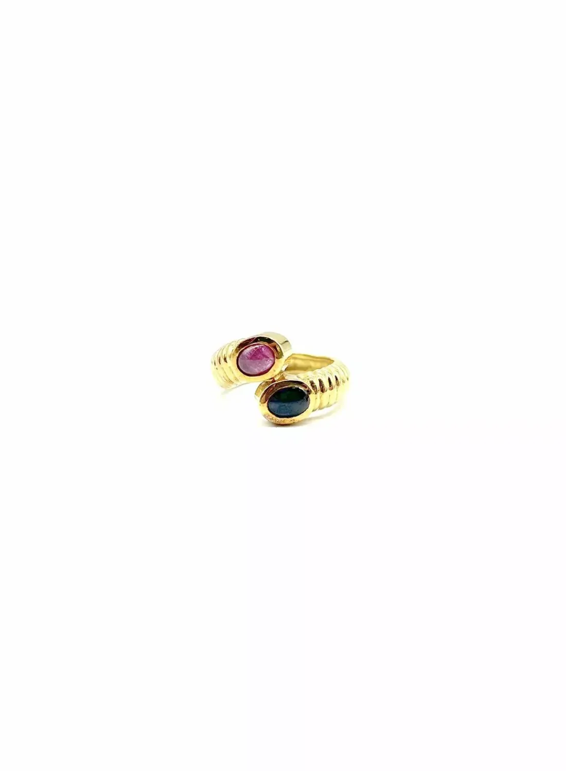 Cheap Anillo cruzado rubí y zafiro oro 18k - T.13 Anillos De Oro | Anillos