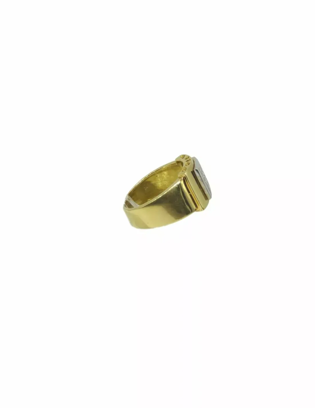 Sale Anillo cuadrado bicolor oro 18k - T.14 Anillos De Oro | Anillos