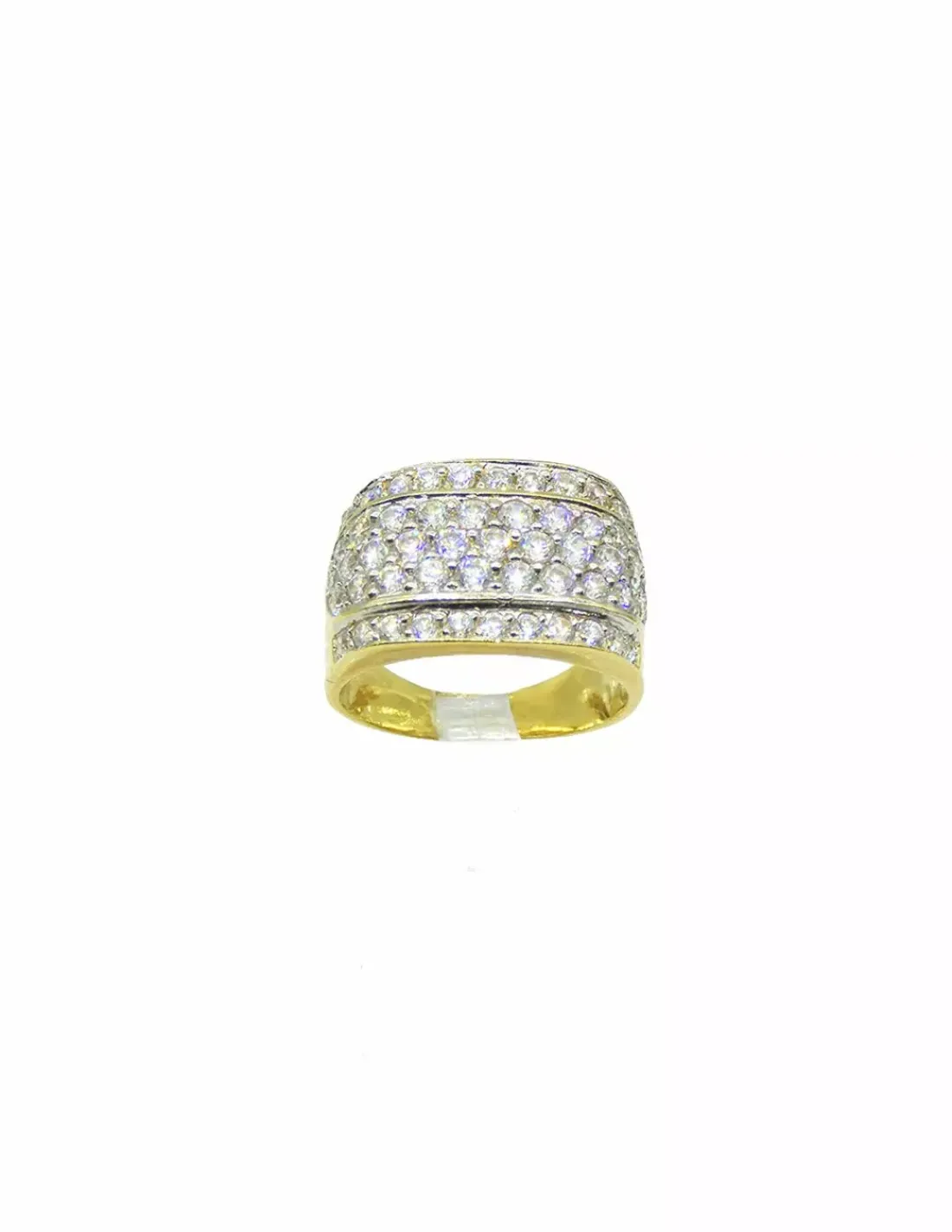 Hot Anillo cuadrado circonitas oro 18k - T.15 Anillos De Oro | Anillos