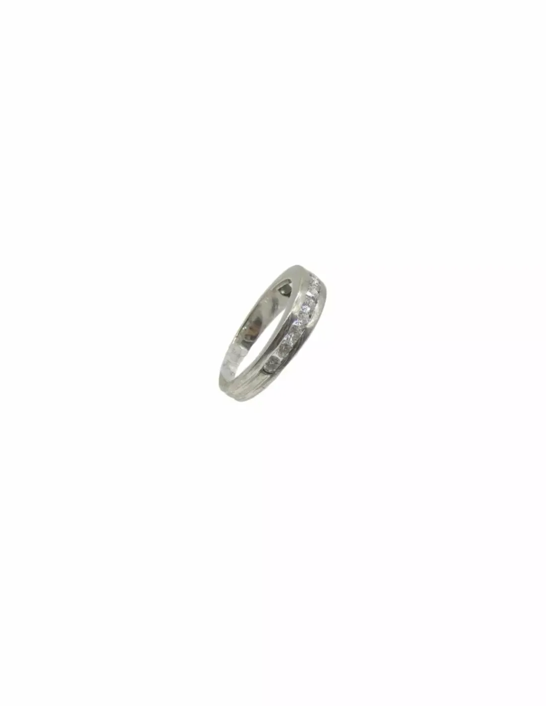 Outlet Anillo fila de diamantes oro blanco 18k - T.10 Anillos Con Brillantes | Anillos De Oro Blanco