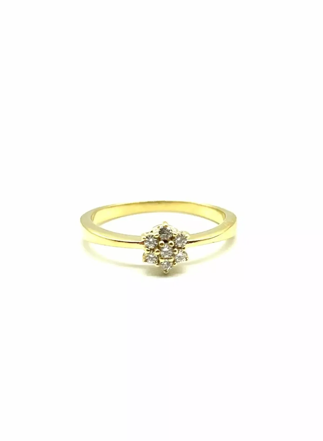 Outlet Anillo flor circonitas oro 18k - T.13 Anillos De Oro | Anillos