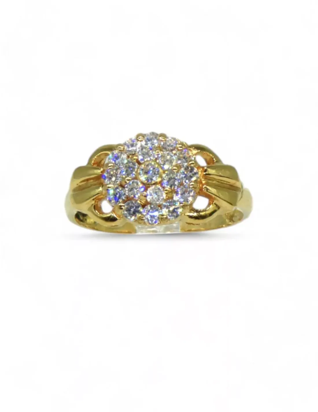 Outlet Anillo flor circonitas oro 18k - T.16 Anillos De Oro | Anillos