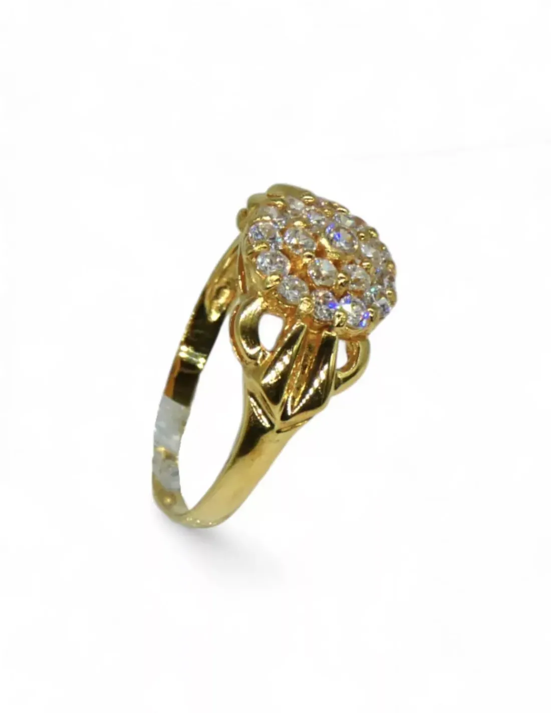 Outlet Anillo flor circonitas oro 18k - T.16 Anillos De Oro | Anillos