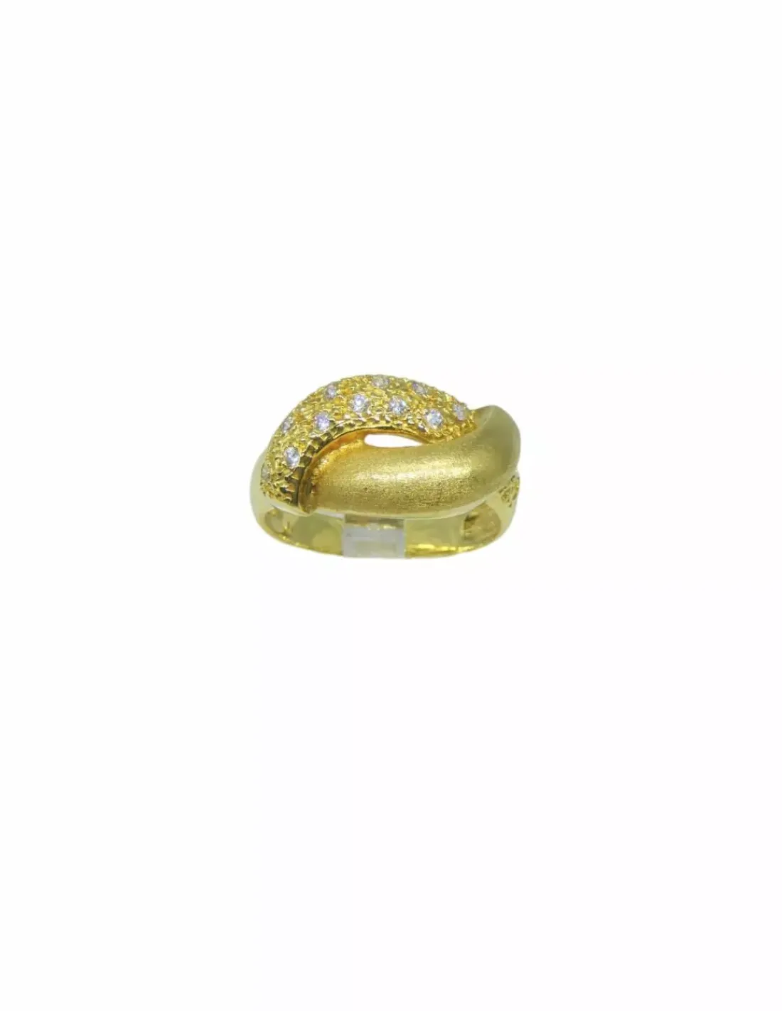 Fashion Anillo onda circonitas oro 18k - T.14 Anillos De Oro | Anillos