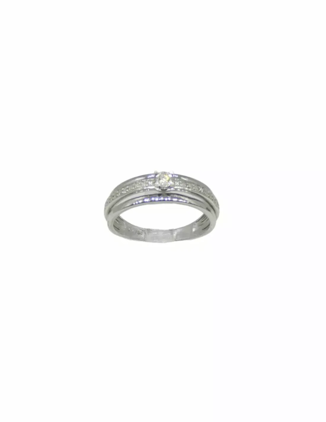 Best Sale Anillo pedida con circonitas oro blanco18k - T.10 Anillos De Oro Blanco | Anillos De Oro