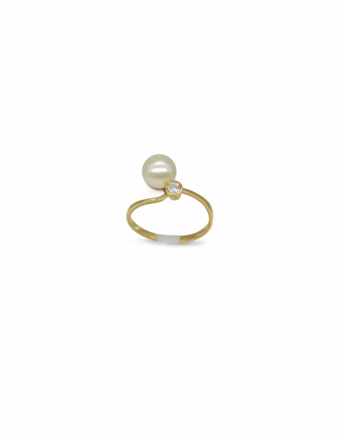 Cheap Anillo perla y circonita oro 18k - T.12 - 1,80gr Anillos De Oro | Anillos