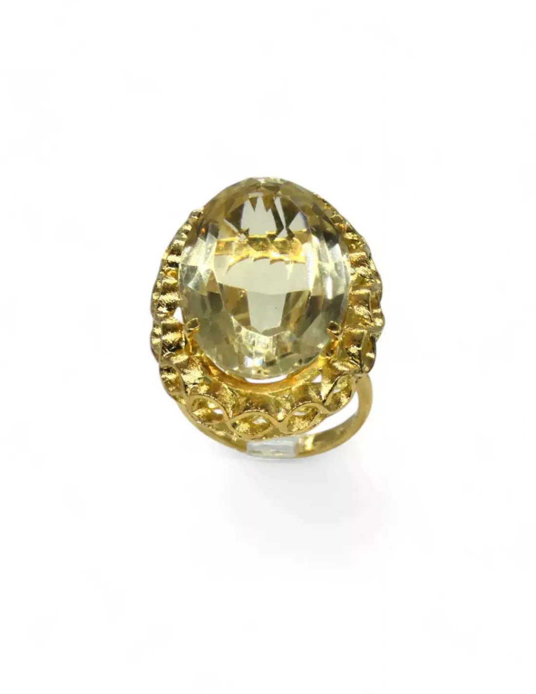 Cheap Anillo piedra oval en base calada oro 18k - T.13 Anillos De Oro | Anillos