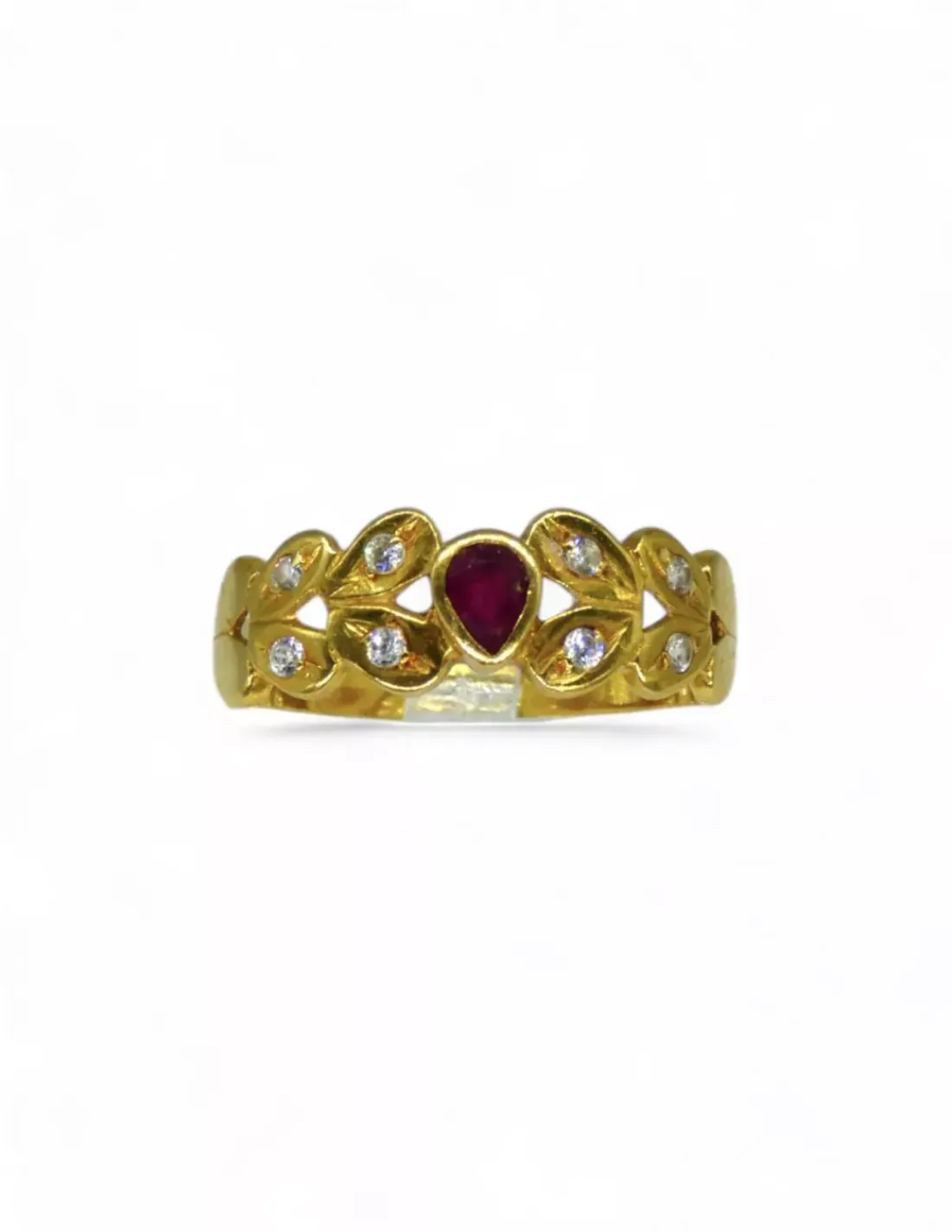 Best Anillo piedra oval rosa circonitas oro 18k - T.20 Anillos De Oro | Anillos