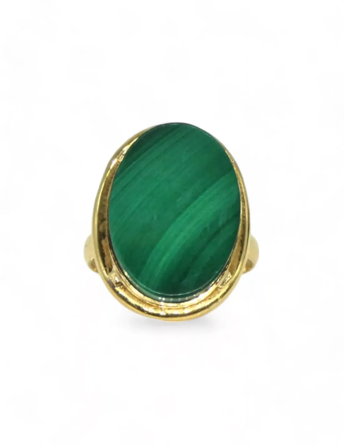 Best Sale Anillo piedra verde base calada oro 18k - T.13 Anillos De Oro | Anillos