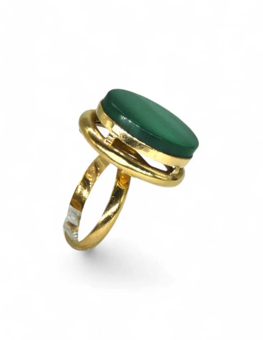 Best Sale Anillo piedra verde base calada oro 18k - T.13 Anillos De Oro | Anillos