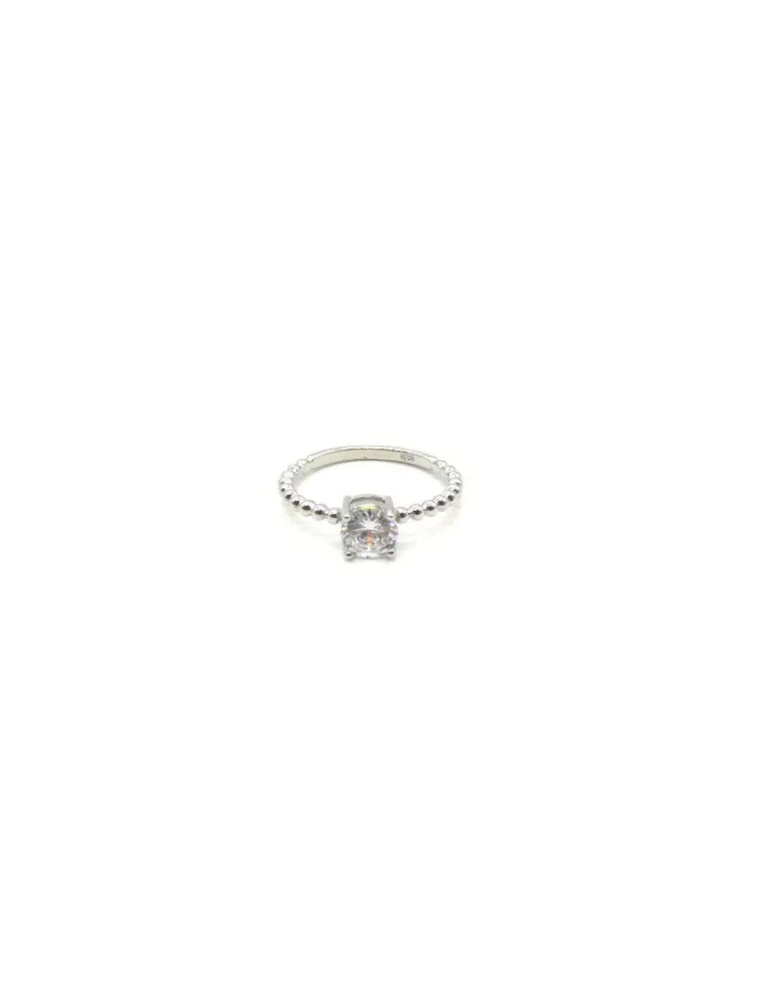 Best Anillo plata bolitas solitario 6mm en cuatro garras Anillos De Plata | Anillos