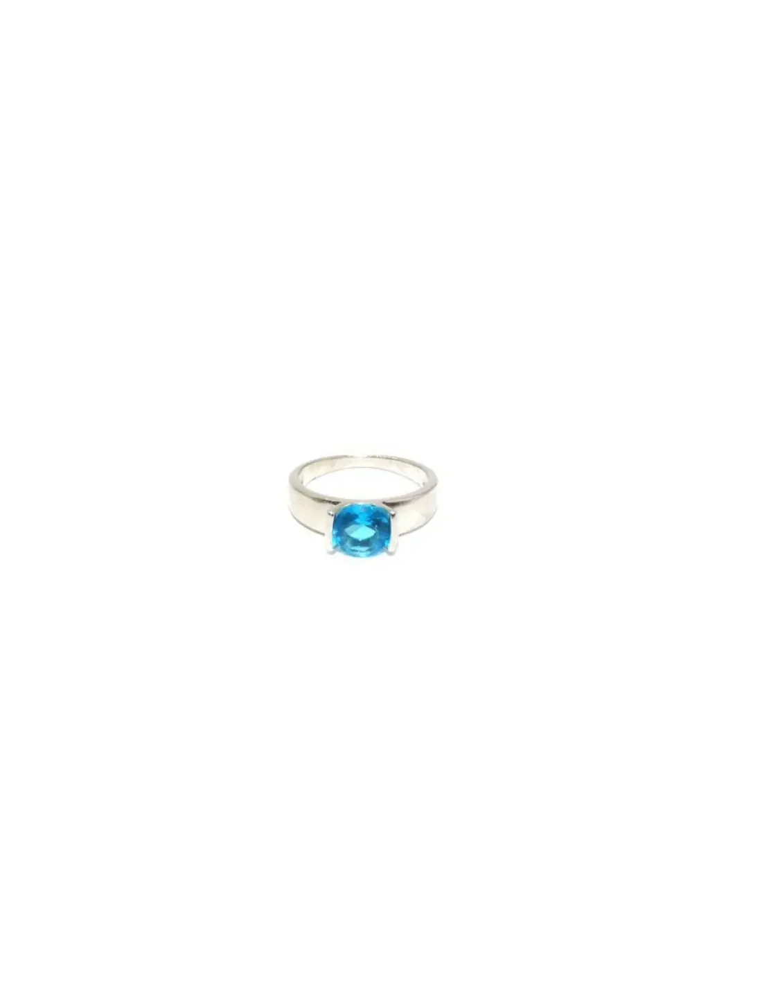 Best Anillo plata rodio circonita azul aguamarina Anillos De Plata | Anillos