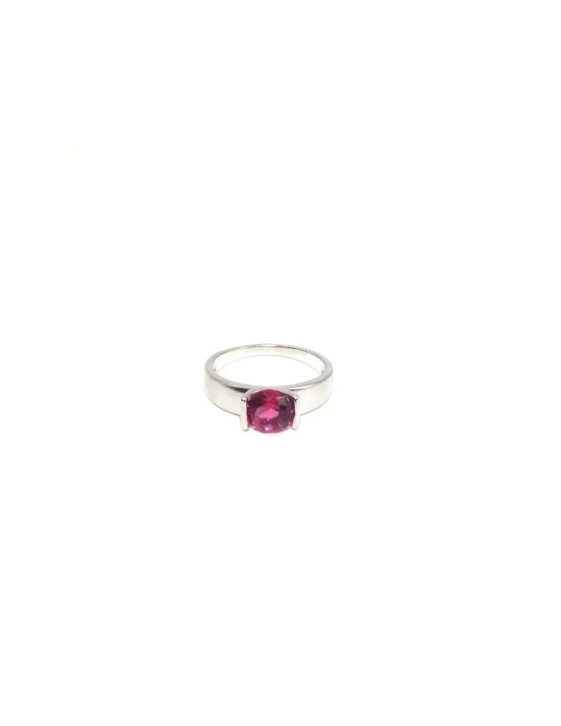 Best Sale Anillo plata rodio circonita roja rubí Anillos De Plata | Anillos