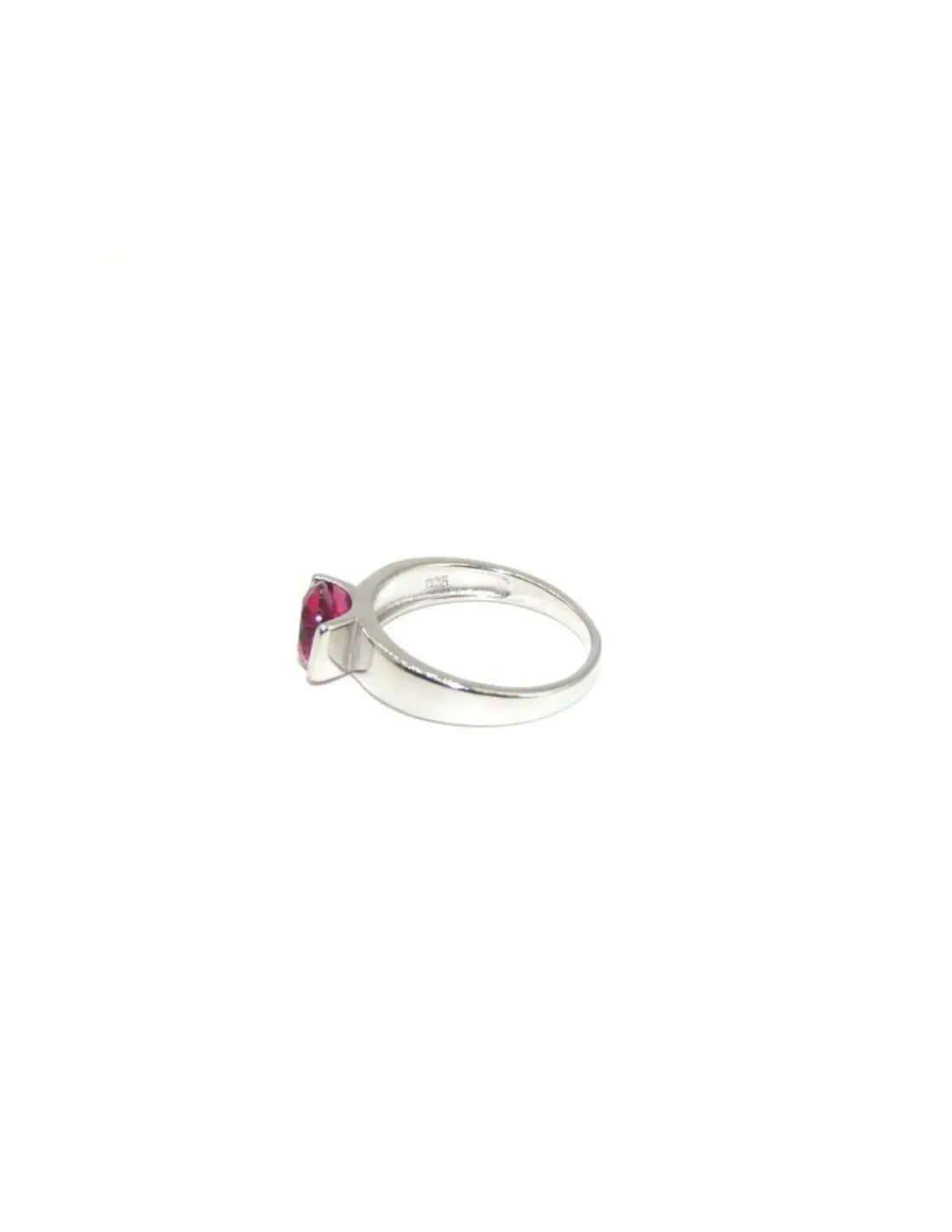 Best Sale Anillo plata rodio circonita roja rubí Anillos De Plata | Anillos