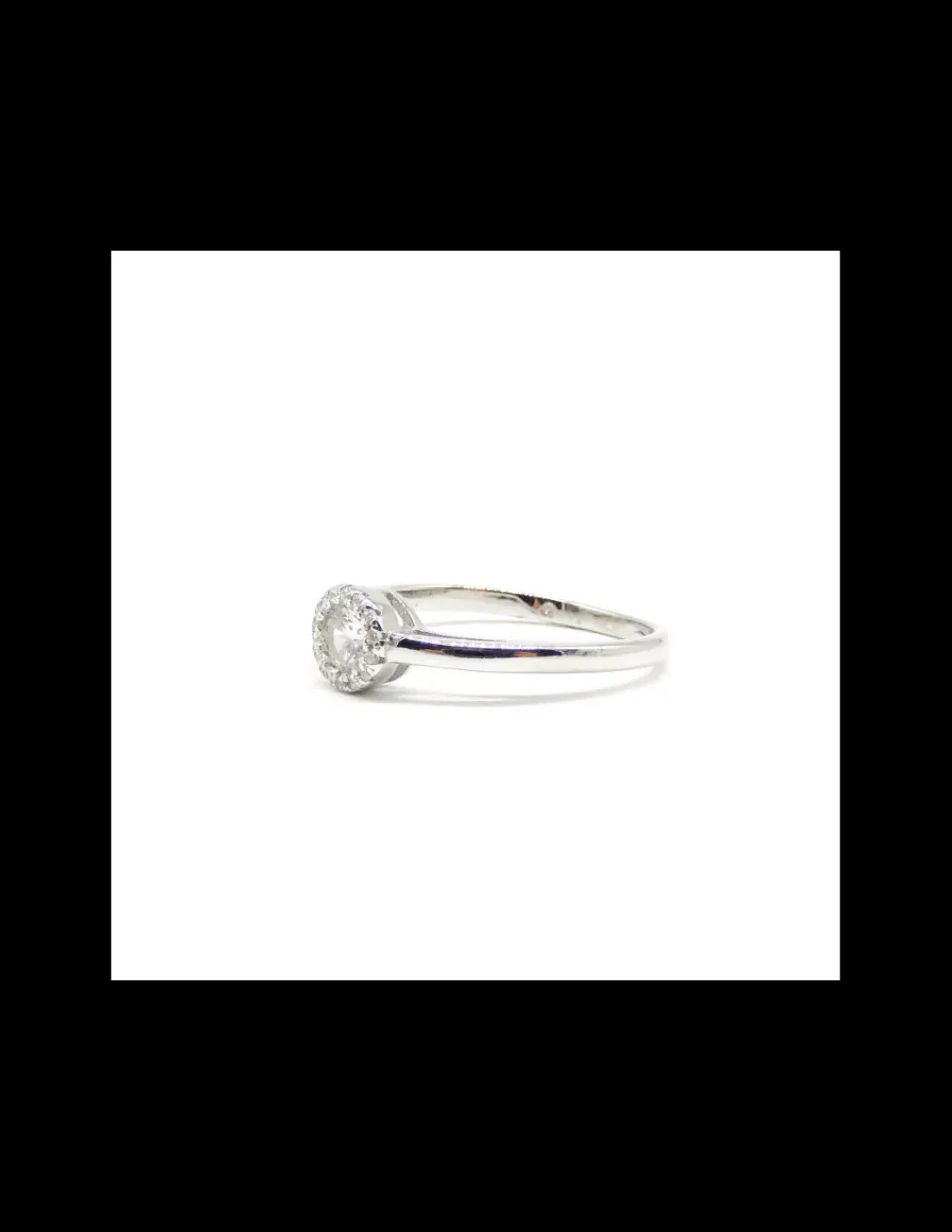 Online Anillo plata solitario chatón con circonitas alrededor - T.13 Anillos De Plata | Anillos