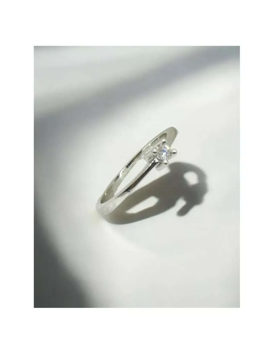 Online Anillo PLATINO 4 garras cuadrado brillante 0.09- T.12 Platino | Anillos Con Brillantes