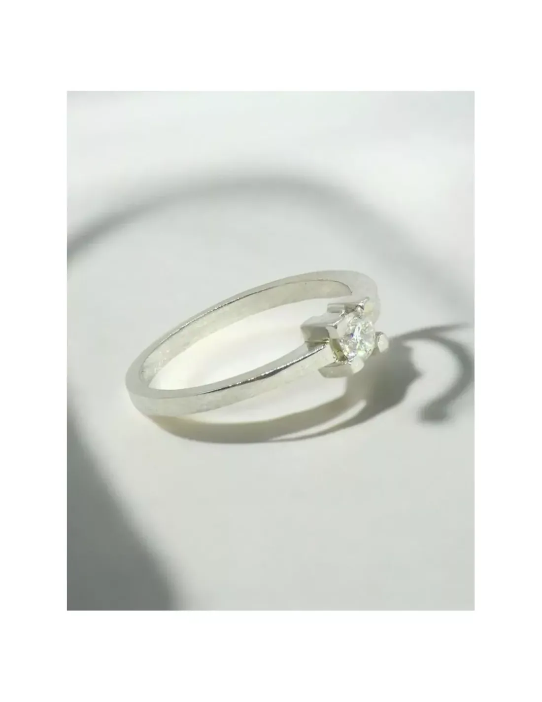 Best Anillo PLATINO 4 garras cuadrado brillante 0.20ct - T.15 Platino | Anillos Con Brillantes