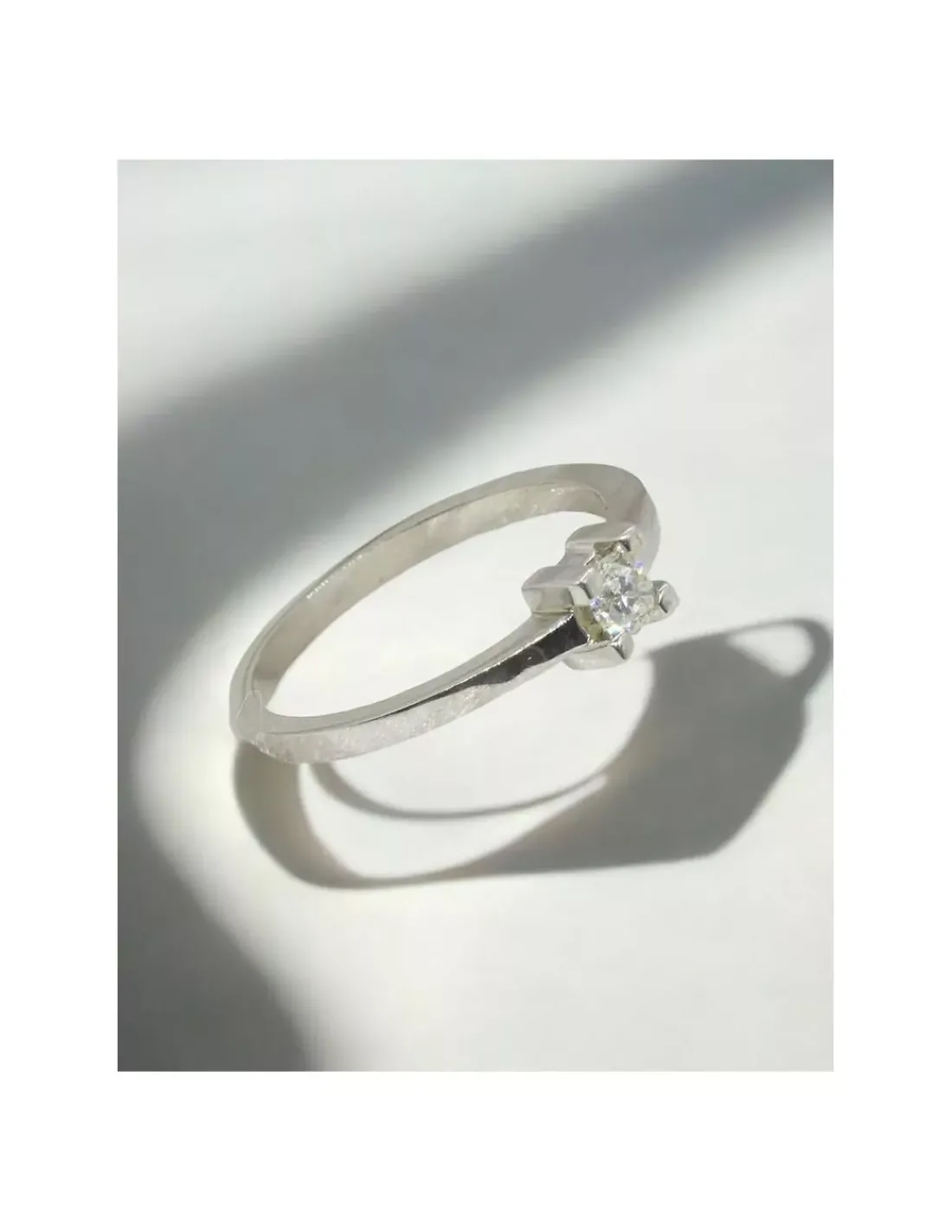 Best Anillo PLATINO 4 garras cuadrado brillante 0.20ct - T.15 Platino | Anillos Con Brillantes