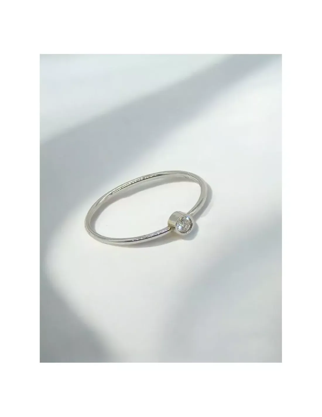 New Anillo PLATINO fino con diamante 0.03ct - T.13 Platino | Anillos Con Brillantes