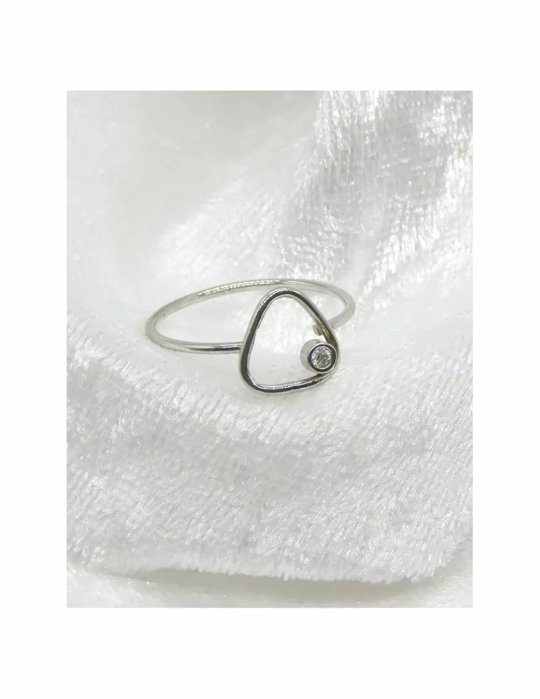 Best Anillo PLATINO triángulo diamante diamante 0.02ct- T.13 Platino | Anillos Con Brillantes