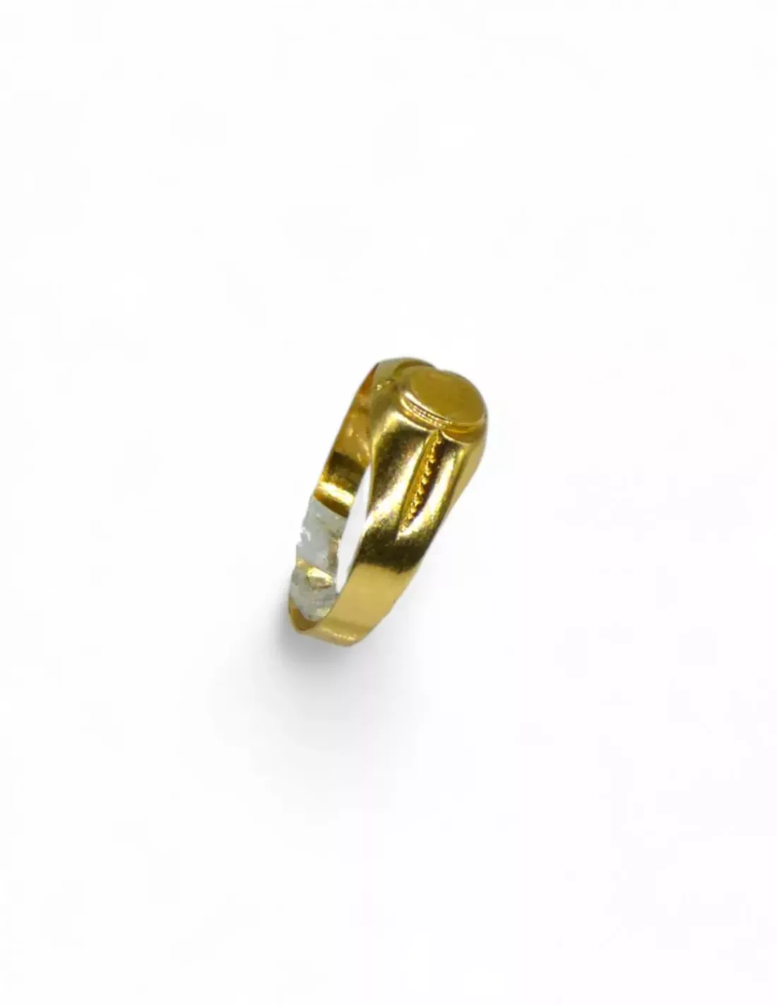 Store Anillo sello bebe ovalado líneas oro 18k - T.2 Sellos | Anillos De Oro