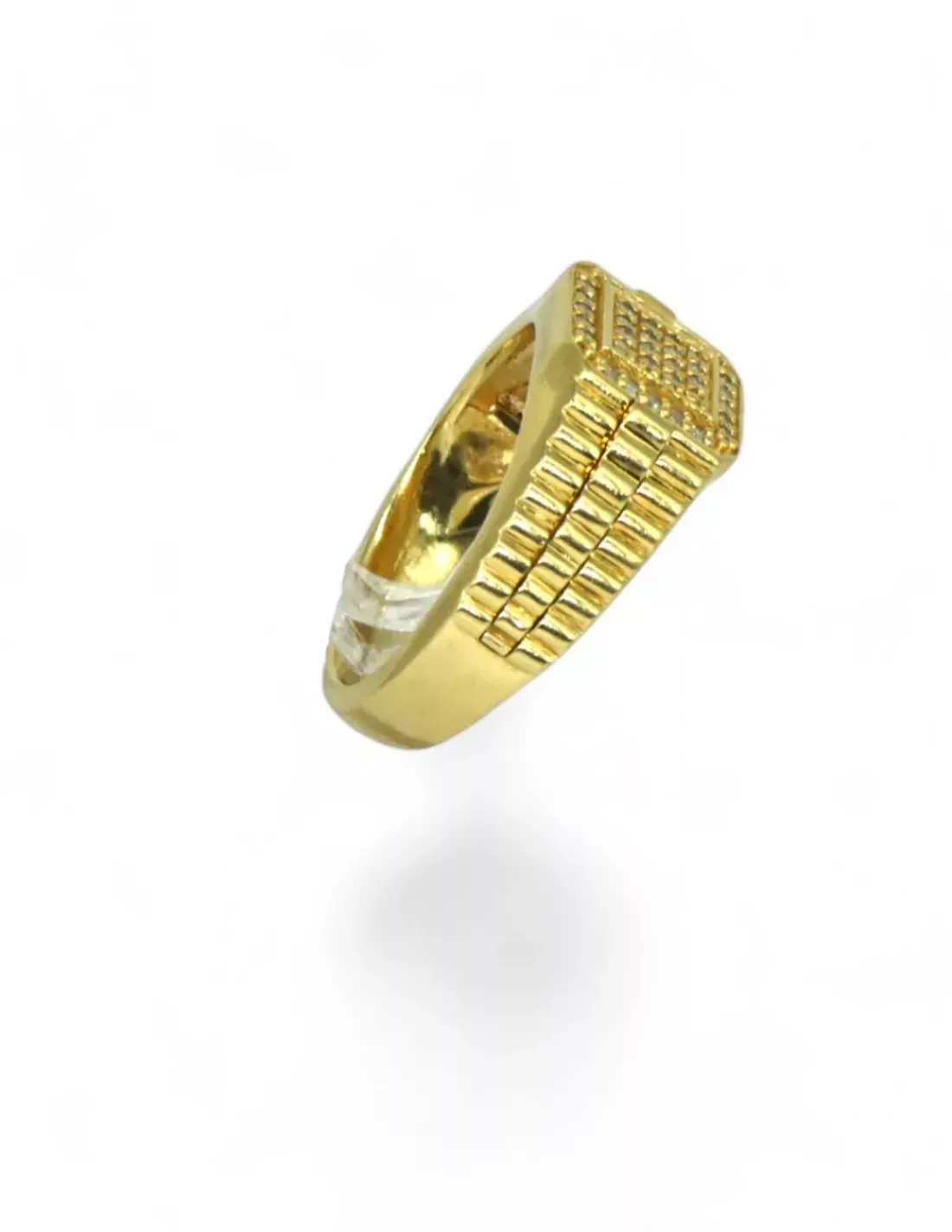 Outlet Anillo sello cuadrado con  diamantes oro 18k - T.22 Anillos Con Brillantes | Sellos