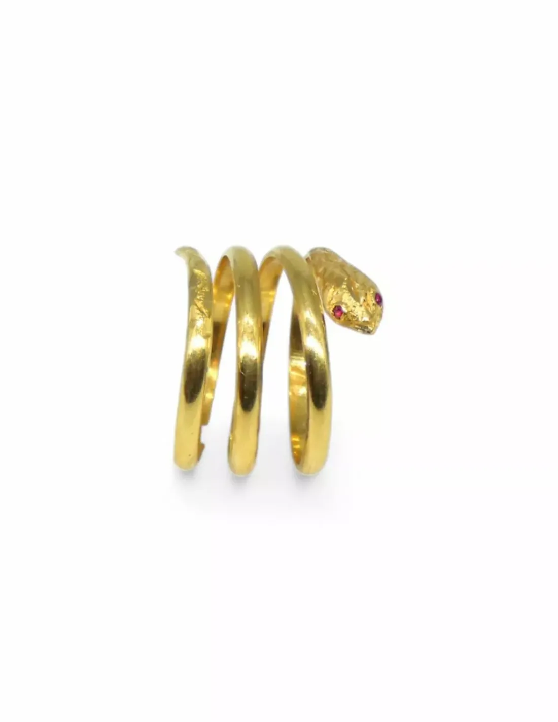 Outlet Anillo serpiente ojo rubí 18k - T.14 Anillos De Oro | Anillos