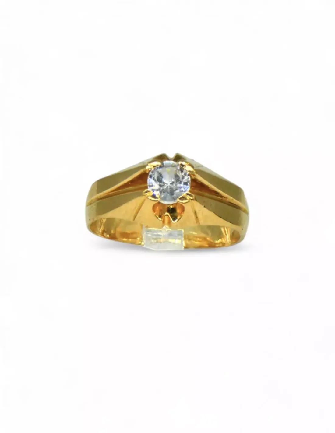 Sale Anillo solitario circonita oro 18k - T.15 Anillos De Oro | Anillos