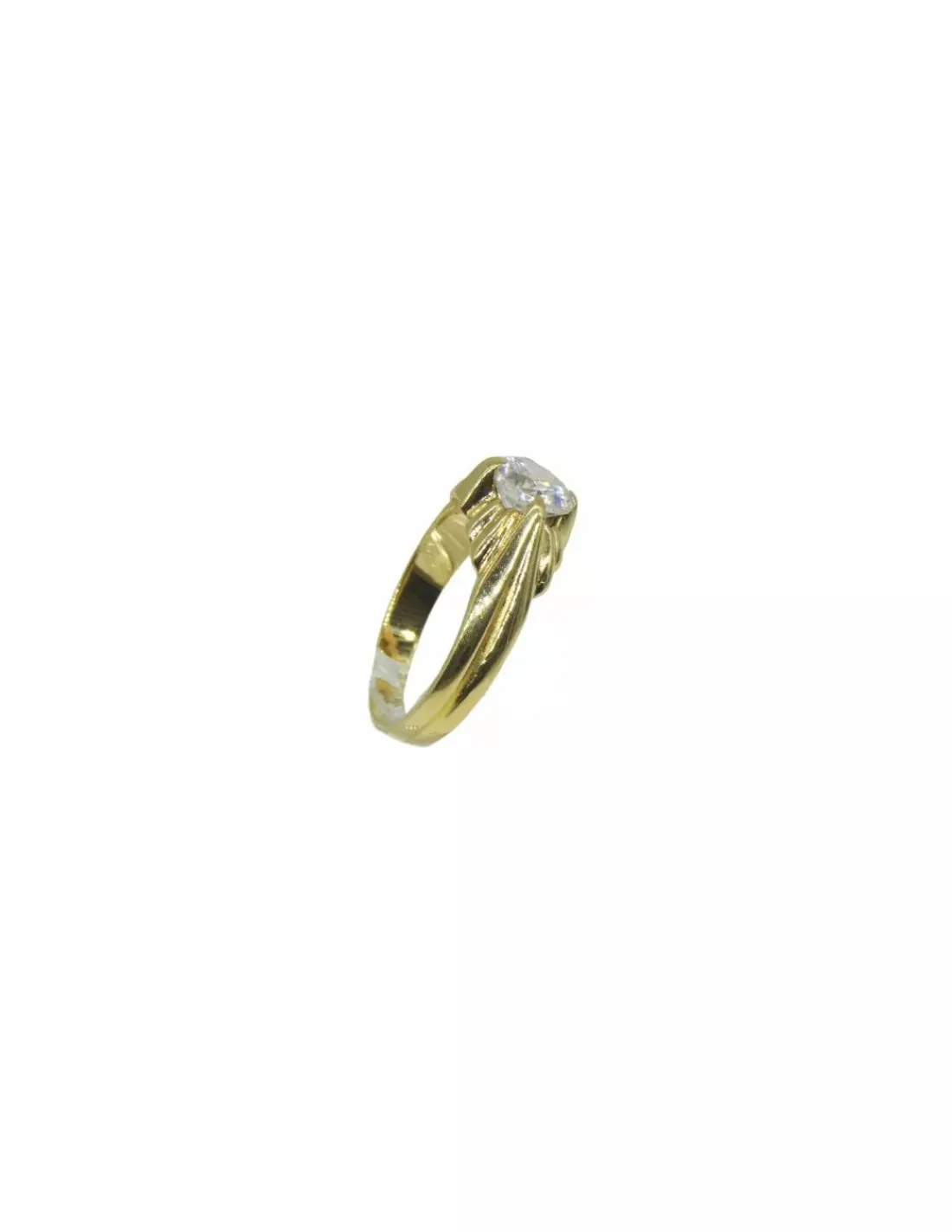 New Anillo solitario con circonita oro 18k - T.17 Anillos De Oro | Anillos