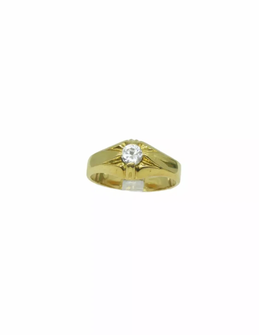 New Anillo solitario con circonita oro 18k - T.18 - 4,23gr Anillos De Oro | Anillos