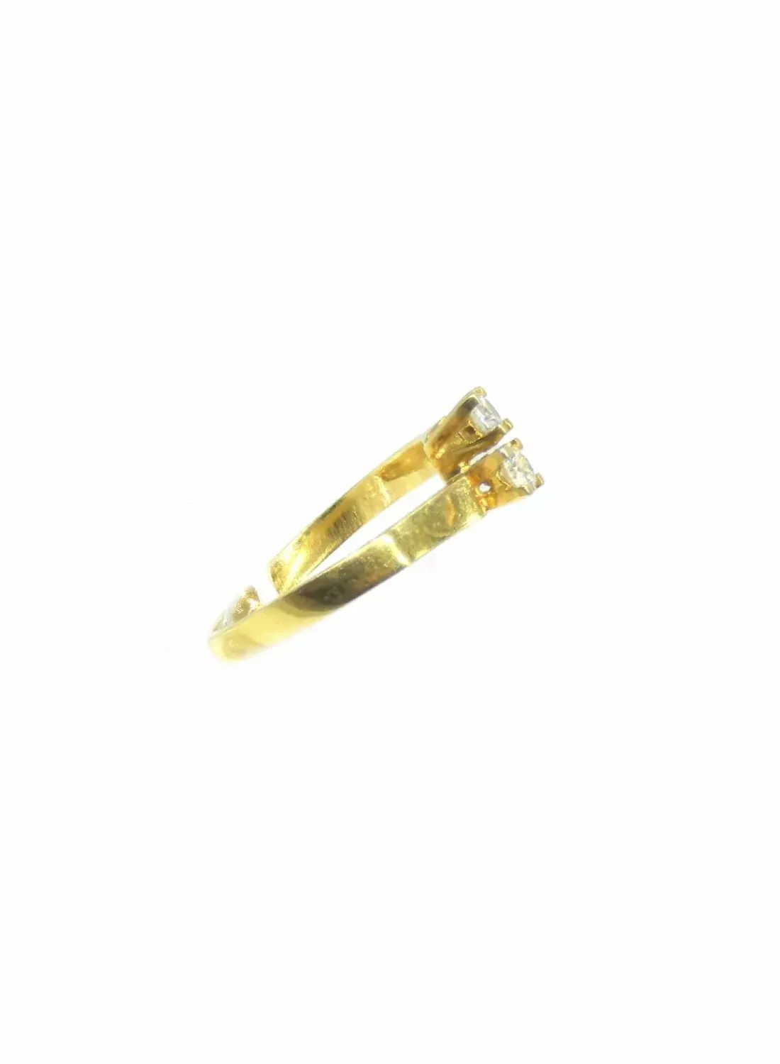 Clearance Anillo solitario con dos diamantes oro 18k - T.11 Anillos Con Brillantes | Anillos De Oro