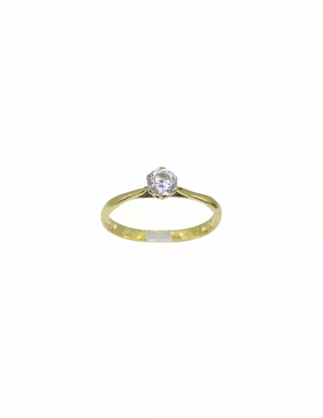 Online Anillo tipo solitario con circonita oro 18k - T.23 Anillos De Oro | Anillos