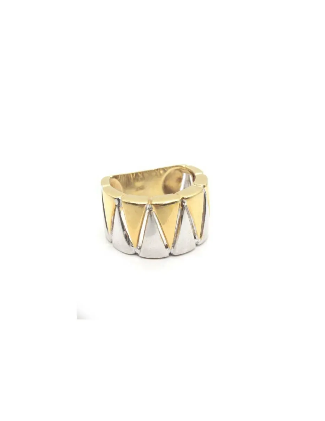 Flash Sale Anillo zigzag oro bicolor 18k - T.13 Anillos De Oro | Anillos