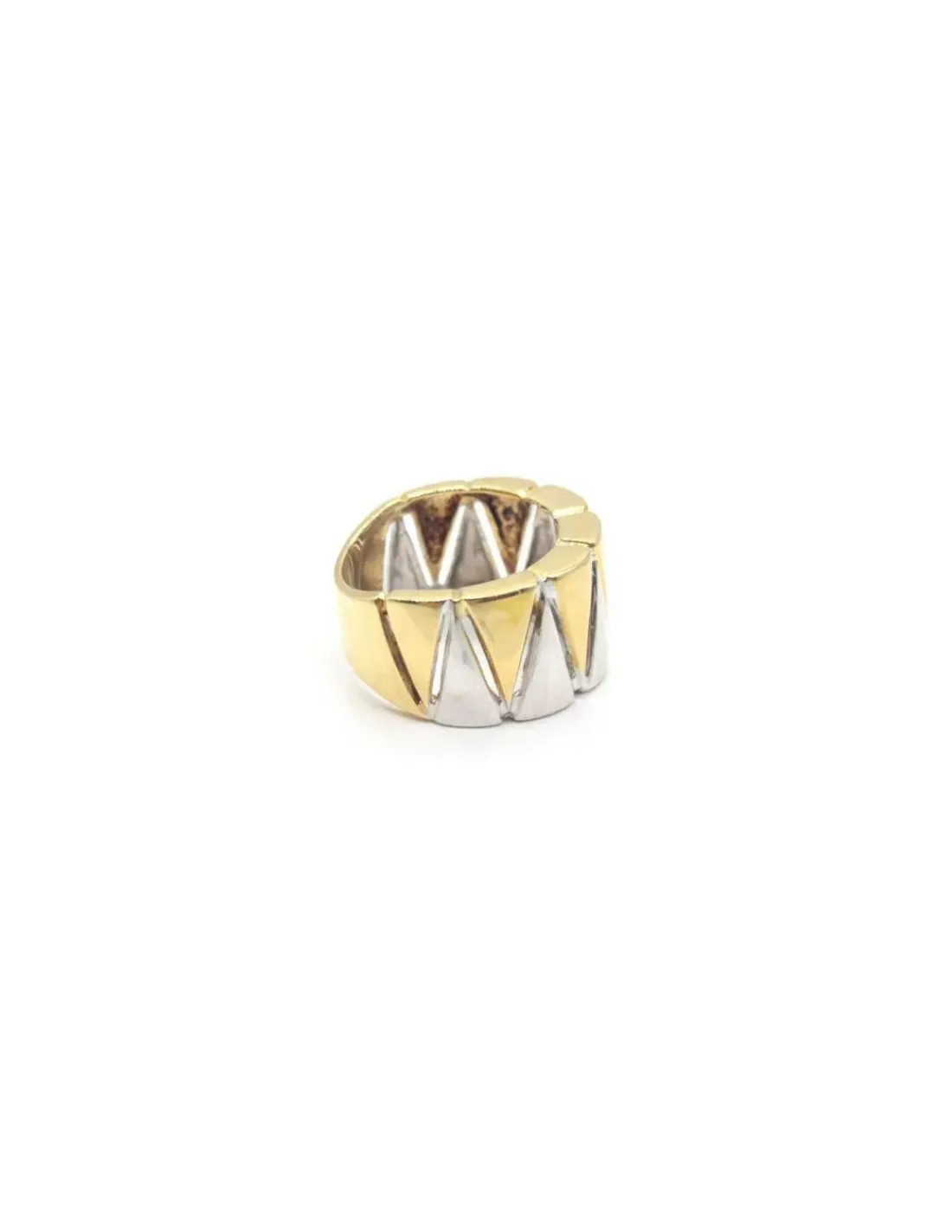 Flash Sale Anillo zigzag oro bicolor 18k - T.13 Anillos De Oro | Anillos