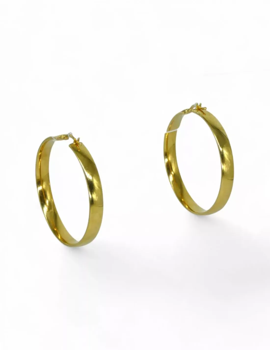 Store Aros lisos planos oro 18k Aros De Oro | Pendientes De Oro