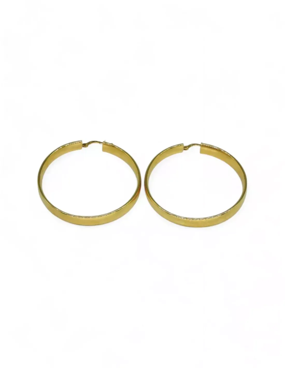 Store Aros lisos planos oro 18k Aros De Oro | Pendientes De Oro