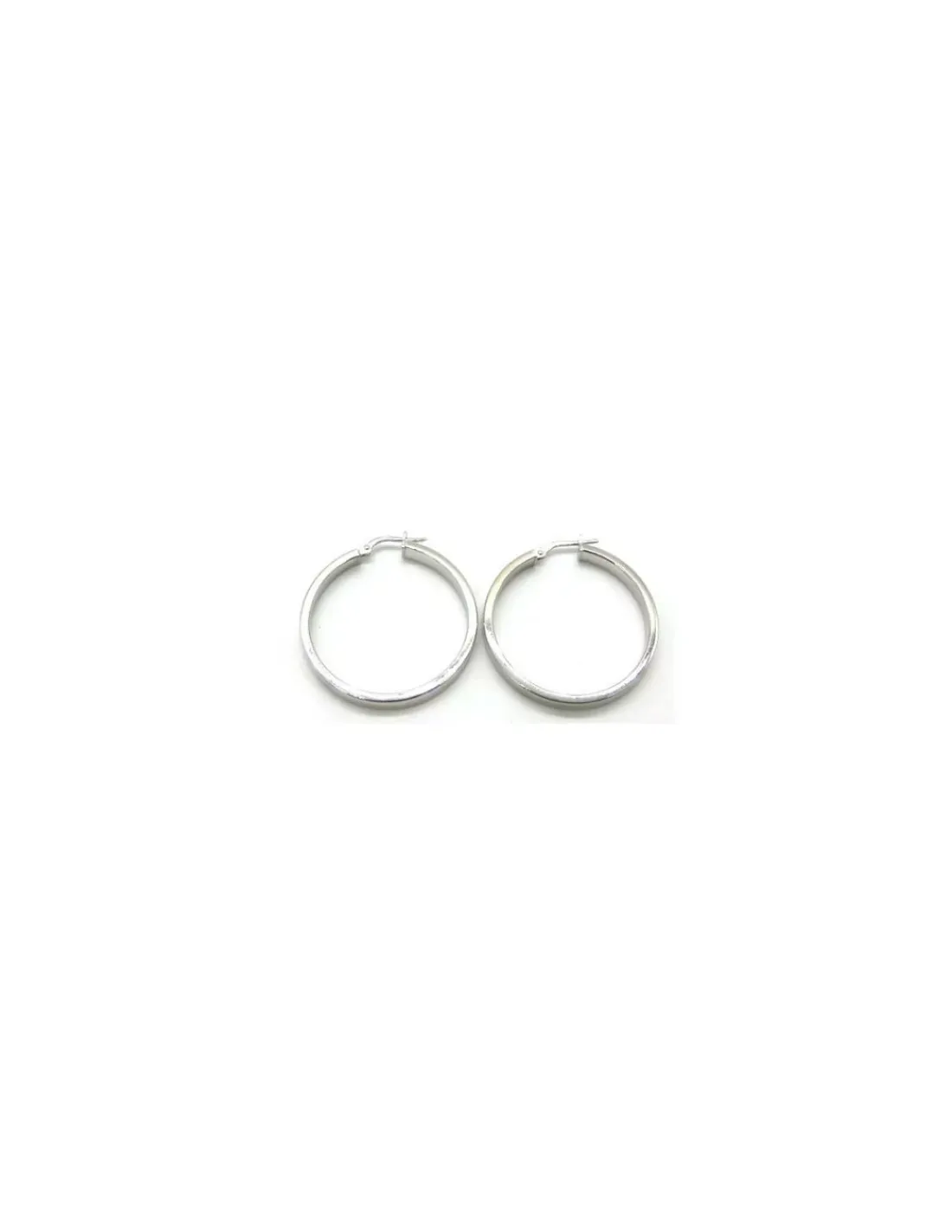 Discount Aros tubo cuadrado plata 33 mm Aros De Plata