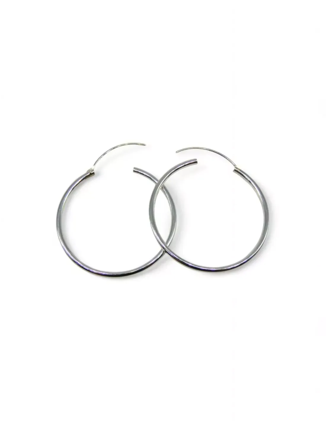 Flash Sale Aros tubo plata 925 - 40x2mm Aros De Plata