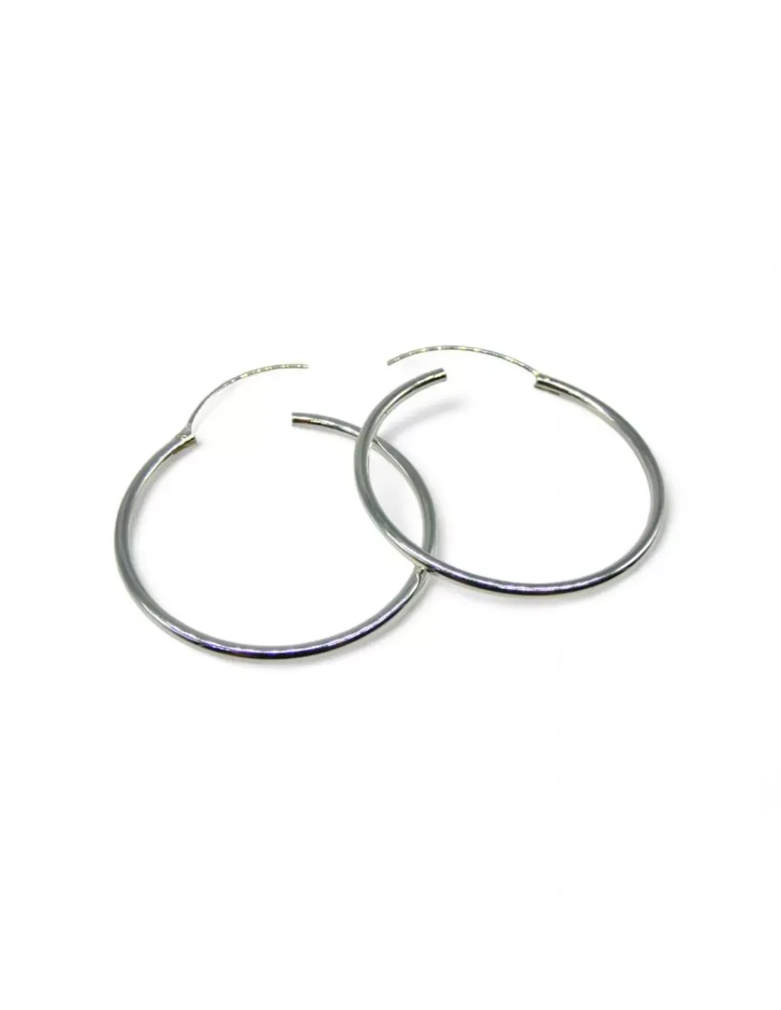 Flash Sale Aros tubo plata 925 - 40x2mm Aros De Plata