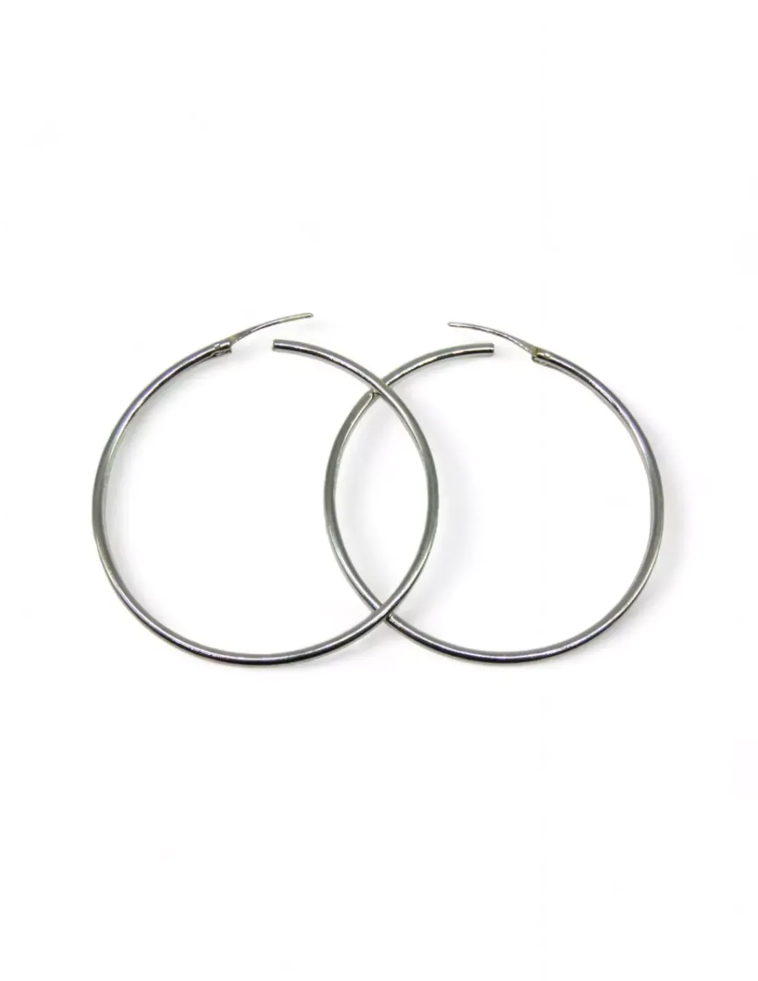 Best Sale Aros tubo 50x2mm plata 925 Aros De Plata