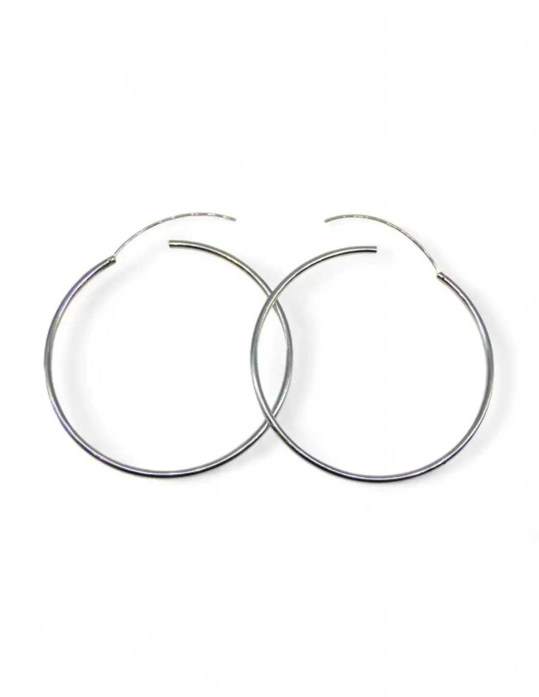 New Aros tubo 60x2mm plata 925 Aros De Plata