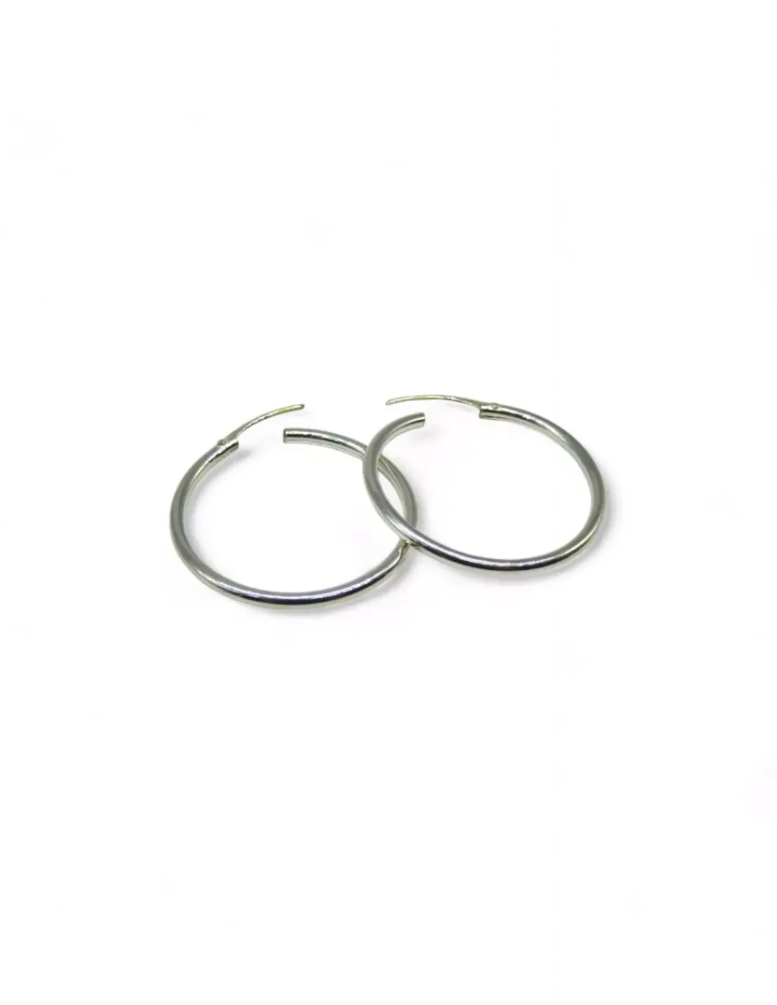 Clearance Aros tubo 30x2mm plata 925 Aros De Plata