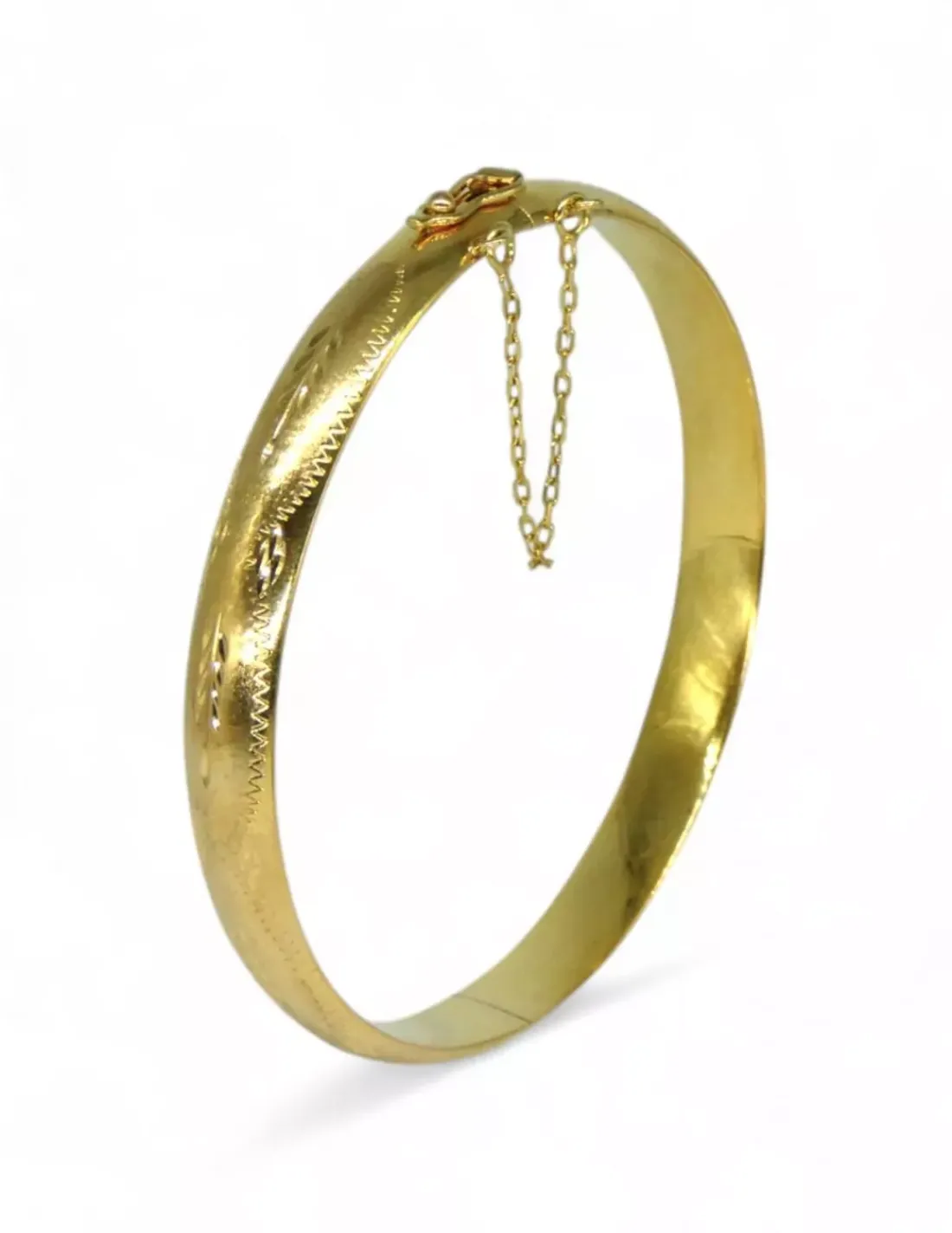 Clearance Caña labrada oro 18k - 6.5cm Cañas | Pulseras De Plata